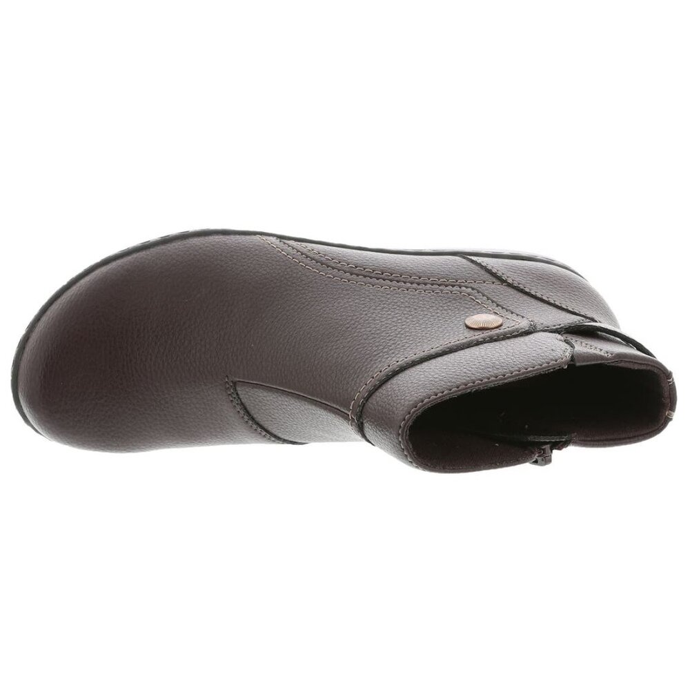 Clarks Womens Collection Ashland Mabel Flat Dark Brown Tumbled Size 9.5XW - E37 - Picture 4 of 5